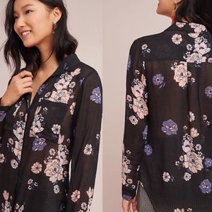Anthropologie Cloth & Stone Tavira Floral Shirt M